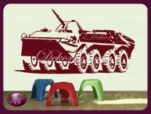 MILITARY 003. TANK faldekoráció, Tank gyerekszoba matrica, tankos dekor